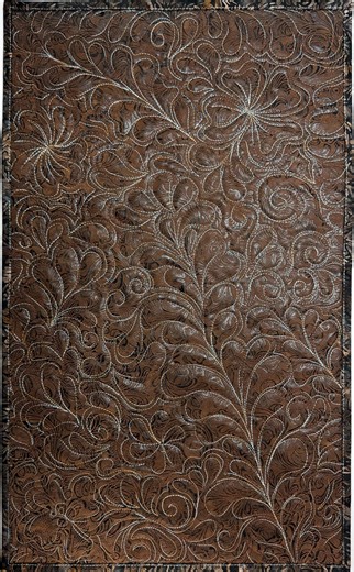 Feathers & {faux} Western Leather Table Topper - Etsy