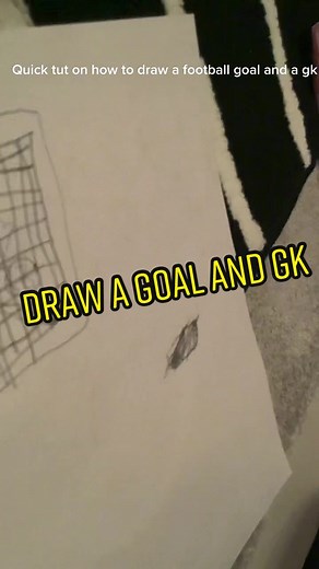 How to Draw a Football Goal and Goalkeeper