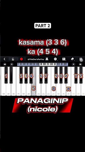 Panaginip - nicole (PART 2) | Easy Piano Tutorial 🎹✨ #shortvideo #highlights #reels #pianotutorial