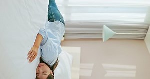 Vertical Asian Woman Falling Down Lying Stock Footage Video (100% Royalty-free) 1098656349 | Shutterstock