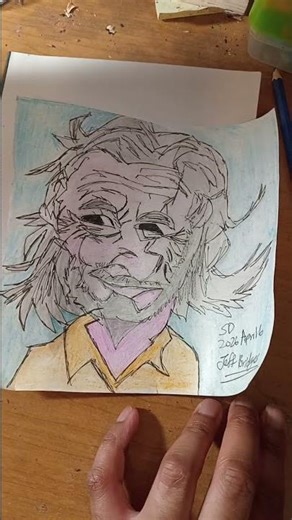 Jeff Bridges Drawing by Custom Artist Sherwin #art #cartoonist #drawing
