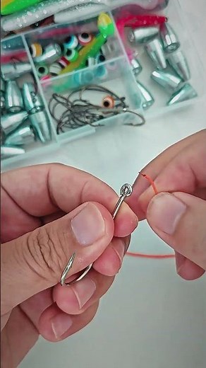 🐟带孔双鱼钩快速绑法🐟Quick binding method with perforated double hook🐟
