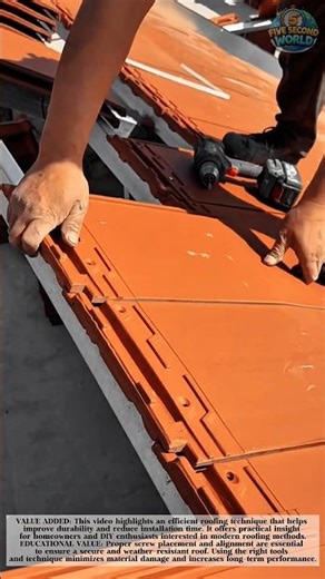 Fast and Precise Metal Roofing Installation in Action! #shorts
