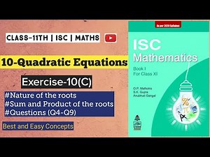 Quadratic Equations Class 11 Maths | Chapter 10 | Ex-10(C) Q4 to Q9