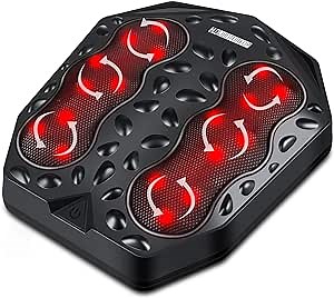 Foot Massager, Shiatsu Feet Machine with Heat, Electric Deep Kneading Therapy & Adjustable Heating Function, Relieve Pain & Stress of Foot and Back for Home & Office