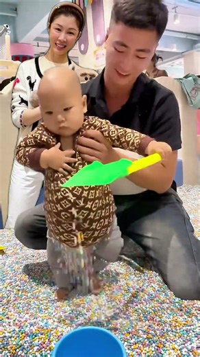 Dad's Sneaky Ball Pit Surprise #family #baby #funny #dadlife