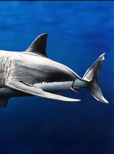Hyper realistic great white shark drawing in extreme detail
