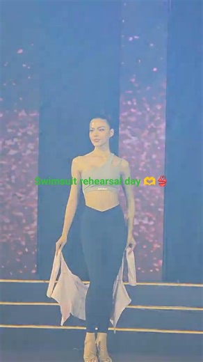 Rehearsal day for the swimsuit moment 🍒👙 #missuniverse #foryou #pageant #maygrace #fyp
