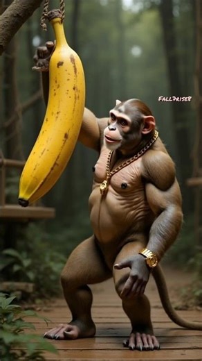 Monkey Boxing Training 🥊🙈🐒 | Bandar AI Animated Jungle Gym Shorts #shorts #ai