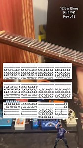 2.1K views · 53 reactions | 12 Bar Blues Riff on Guitar in the Key of E. the X means you BLOCK THE STRING with the finger thats on the 5th string! You just slightly lean it against the string so that when you strum it it doesnt make any note sound, just a click/chunk sound. #12barbl | Jamparkguitar | Facebook