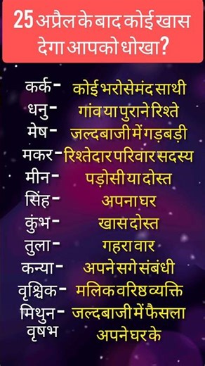25 अप्रैल के बाद कोई खास देगा आपको धोखा🤔 #aajkarashifal #astroarunpandit #rashigyaan #dainikrashifa