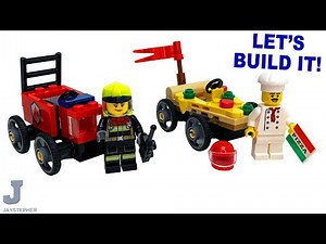 LEGO City 2025 Pizza Vs. Fire Truck Race Car Pack 60458 Unboxing, Build, & Review