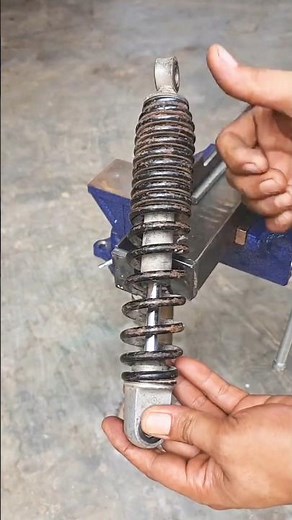 How to Adjust a Motorcycle Rear Shock Spring 🎉 Easy Suspension Setup 👍 #craft #handmade #skills