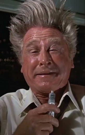 Lloyd Bridges kinda looks like a Disney character in one scene from Airplane!