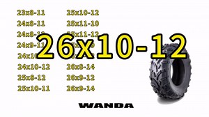 WANDA 25x10-12 & 25x11-12 High Load ATV tires for 05-14 Kubota RTV 900/1100
