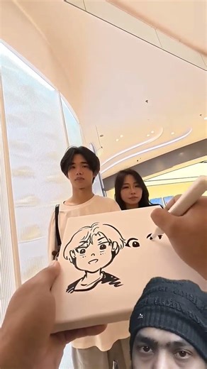 cute 👩🏻‍🦰 korean girl sketch portrait painting #sketch #cute #drawing