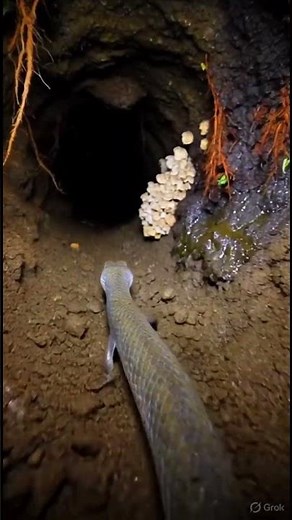 Snake POV Camera Exploring Underground Tunnels| Realistic Wildlife Footage#snake #snakepov #wildlife