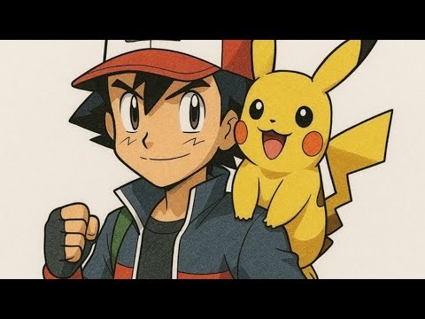 How To Draw Ash Ketchum And Pikachu 🥰