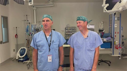 Spinal injected into spine by anesthesiologist before total knee replacement surgery