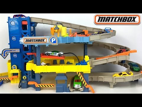 GROßES PARKHAUS FÜR KLEINE AUTOS VON MATCHBOX - AUTOGARAGE AUF 4 ETAGE 4 LEVEL GARAGE UNBOXING