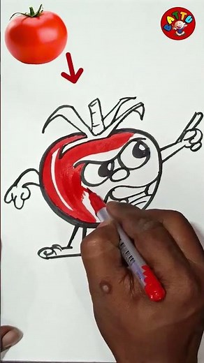 How to Draw an Angry Cartoon Character 😡🔥 (Step-by-Step!)#short