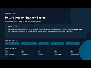 PQ013 | Excel Power Query Tutorial | Combine Multiple Excel Files from a Folder Automatically #excel