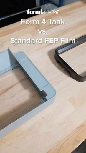 Formlabs on Instagram: "The Form 4 Resin Tank utilizes a dual-layer film design with a durable outer film, to protect against scratches and punctures, and a flexible inner film to help reduce peel forces. Watch it in a head-to-head durability test against standard FEP film Learn more about Form 4: https://bit.ly/3Ku9f8u #3DPrinting #AdditiveManufacturing #Form4 #ResinPrinter #Formlabs"