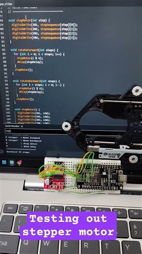 Testing out Stepper motor from dvd using mx1508 driver #nodemcu #reuse #microcontroller