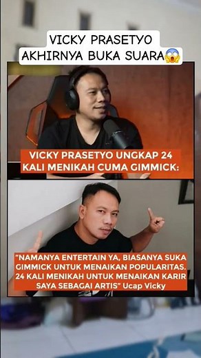 vicky prasetyo ngaku menikah 24 kali cuman gimmick #artis #gosipartis #selebriti #news