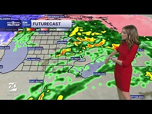 Rain and warm Sunday, snow and windy Monday