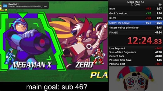 Mega Man X4 (X 100%) 47:20