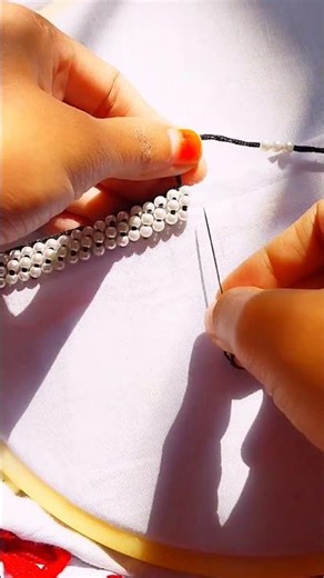 simple lace design, 🪡 #embroidery #lacedesign #shorts