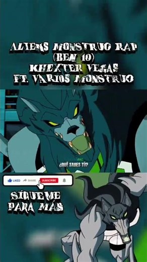 Aliens Monstruo RAP (Ben 10) | Khexter Vegas Ft. Monstruos #short #shorts #fyp #parati #fypシ