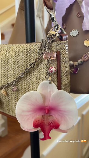 Orchid Resin Keychains: Perfect for Spring Break Bags