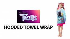 Watch Trolls World Tour Kids Bath Hooded Towel Wrap on Amazon Live