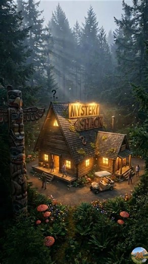 Building the Mystery Shack | Gravity Falls Forest Timelapse 🌲🕵️‍♂️ #shorts #timelapse #gravityfalls