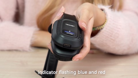 TECKNET Trucker Bluetooth Headphones with Microphone Noise Canceling Wireless On Ear Headset, Hands Free Wireless Headset for Cell Phone Computer Office Home Call Center Skype