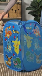 POKEMON Kids Room Collapsible Storage Bin Pop Up Hamper, One Size, (Officially Licensed Product) by Franco
