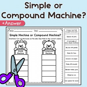 Simple Machine or Compound Machine? Cut and Paste Sorting Activity