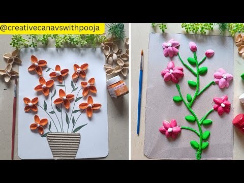 2 Easy Pistashells flowers crafts ideas| Wall Hanging Decor crafts #craft #diy #craftyhome