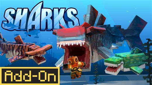 [Add-On]Sharks Add-On-我的世界市场包免费下载-Minecraft Marketplace Sharks Add-On