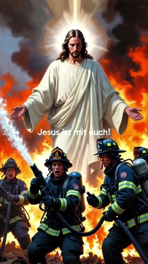 Jesus beschützt Feuerwehr #jesus #feuerwehr #firebrigade #firefighters #bibel #bible