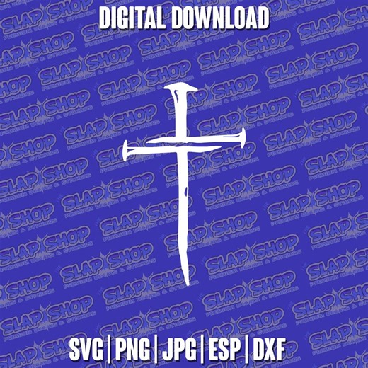 3 Nail Cross Digital Download Svg Png Jpg Eps Dxf Cut File - Etsy