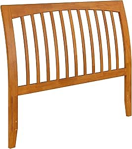 AFI, Orleans Full Sleigh Solid Wood Slat Headboard, Light Toffee