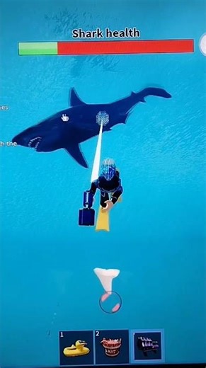 killing a great white SOLO with web launcher #sharkbite