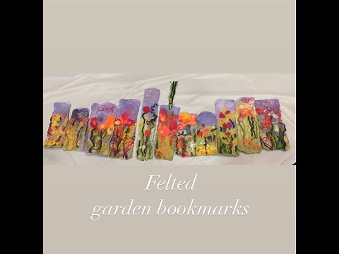 Wet Felted Spring Bookmark Tutorial