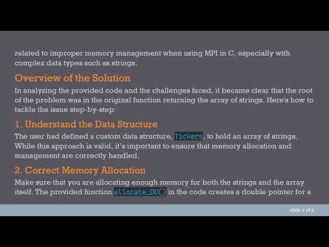 How to Efficiently MPI SEND / RECV ARRAY OF STRINGS in Standard C on Raspberry Pi 4
