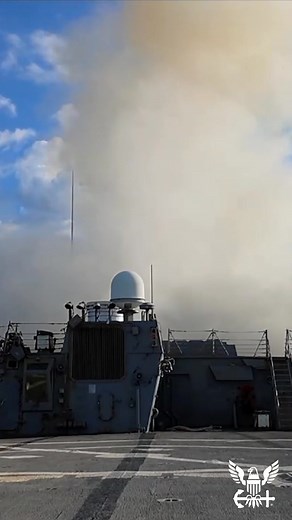 🔊Sound on! 🔊 USS McFaul (DDG 74) fires an SM-2 during Task Force Exercise (TFEX) 26-2 in the Atlantic Ocean, sharpening readiness for sustained combat operations. | U.S. Navy