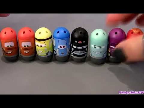 Cars 2 Mighty Beanz Toys Review Mater, Lightning McQueen, Flo, Ramone, Luigi, Guido Disney Pixar