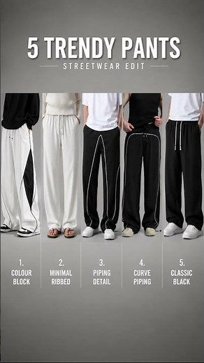 5 Trendy Baggy Pants You Need 🔥 #streetwear #fashion